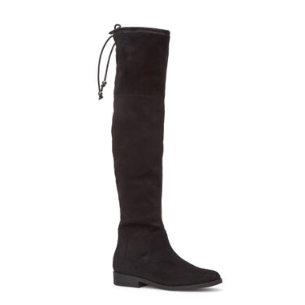 Black knee high boots